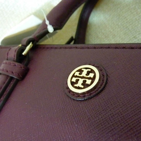 NEW Tory Burch Robinson Shiraz Saffiano Leather Square Mini Tote Crossbody Bag - Picture 10 of 12